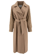 Beige MAX MARA TRENCH IN GABARDINA ANTIGOCCIA "CICLADI"