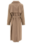 Beige MAX MARA TRENCH IN GABARDINA ANTIGOCCIA "CICLADI"