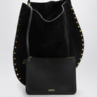 01BK ISABEL MARANT  OSKAN SOFT BLACK SUEDE HOBO BAG