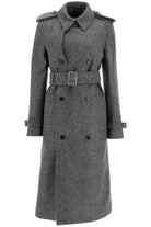 A1216 BURBERRY DOUBLE-BREASTED WOOL TRENCH COAT