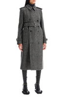 A1216 BURBERRY DOUBLE-BREASTED WOOL TRENCH COAT