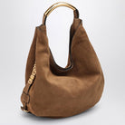 0089 MOSCHINO COUTURE  SLOUCHY MARORNE SHOULDER BAG IN SUEDE