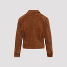 KB314 TOM FORD CROPPED LEATHER JACKET