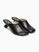  Stylish and comfortable black goatskin sabot for everyday wear