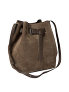 Brown BRUNELLO CUCINELLI "BUCKLE" BUCKET BAG