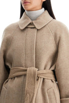 C001R BRUNELLO CUCINELLI WOOL AND CASHMERE COAT WITH BELT.