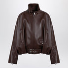 9517 LOEWE  BALLOON BROWN LEATHER JACKET