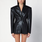 BLK THE ANDAMANE  BLACK LEATHERETTE OTTAVIA JACKET