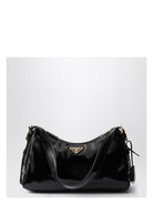 F0002 PRADA   AIMéE BLACK NAPLAK LEATHER MEDIUM BAG