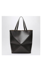 1220 LOEWE  DARK GREY PUZZLE FOLD XL BAG