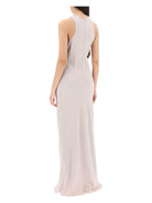 271 Ami Paris AMI PARIS MAXI CREPE DRESS WITH BIAS CUTS