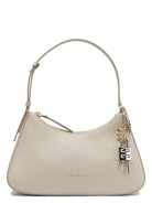 Beige GIVENCHY LUCKY LOCK SHOULDER BAG IN SMOOTH LEATHER