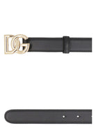 80999 Dolce 
Gabbana NARROW LOGO BELT BLACK