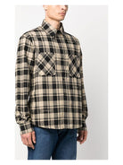 1900 Off-White CHECKED FLANNEL SHIRT