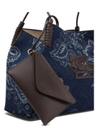 Blue ETRO MEDIUM LIBRA SHOPPER BAG