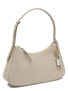 Beige GIVENCHY LUCKY LOCK SHOULDER BAG IN SMOOTH LEATHER