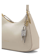 Beige GIVENCHY LUCKY LOCK SHOULDER BAG IN SMOOTH LEATHER