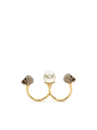 2375 ALEXANDER MCQUEEN PEARL N SKL DLB RING