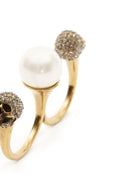 2375 ALEXANDER MCQUEEN PEARL N SKL DLB RING