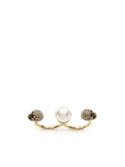 2375 ALEXANDER MCQUEEN PEARL N SKL DLB RING