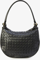 1019 BOTTEGA VENETA BLACK MEDIUM GEMELLI SHOULDER BAG