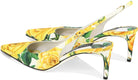 Yellow DOLCE 
GABBANA SLINGBACKS WITH FLORAL PRINT