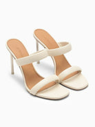 0372 OFF-WHITE  HIGH WHITE LEATHER SANDAL