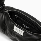 T8013 MAISON MARGIELA BLACK LEATHER GLAM SLAM PILLOW BAG