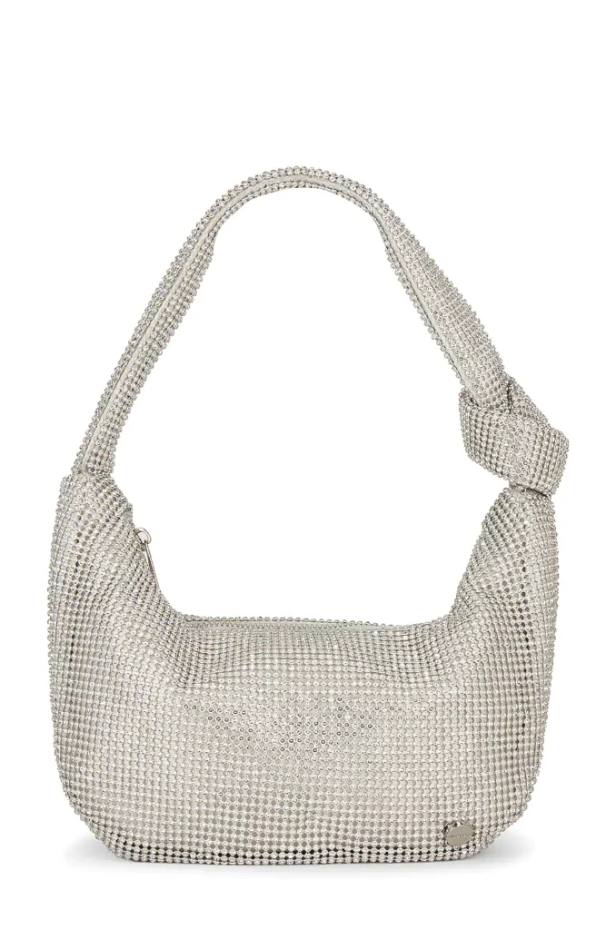 knotted crystal bag trend silver