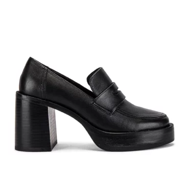 best platform loafers womens black