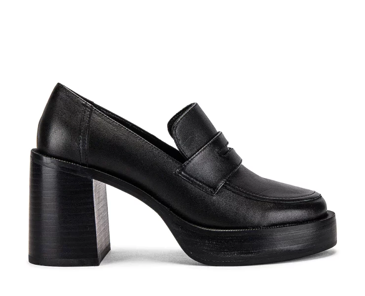best platform loafers womens black