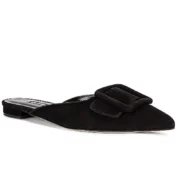 best womens flat mules black manolo blahnik