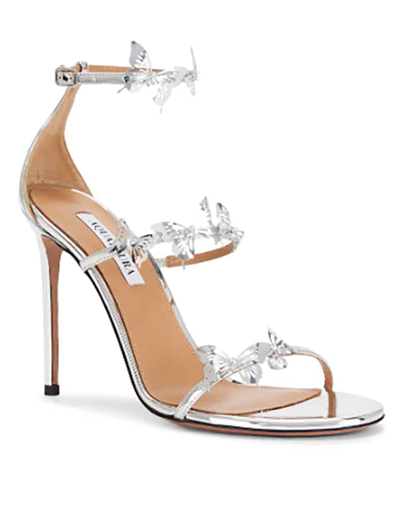 trending shoes women summer 2026 silver butterfly sandals