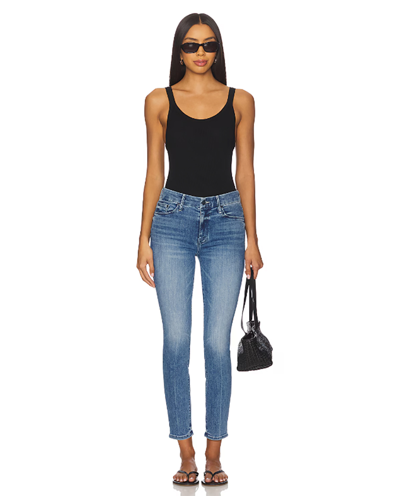 Mother skinny jeans blue 2026 trends