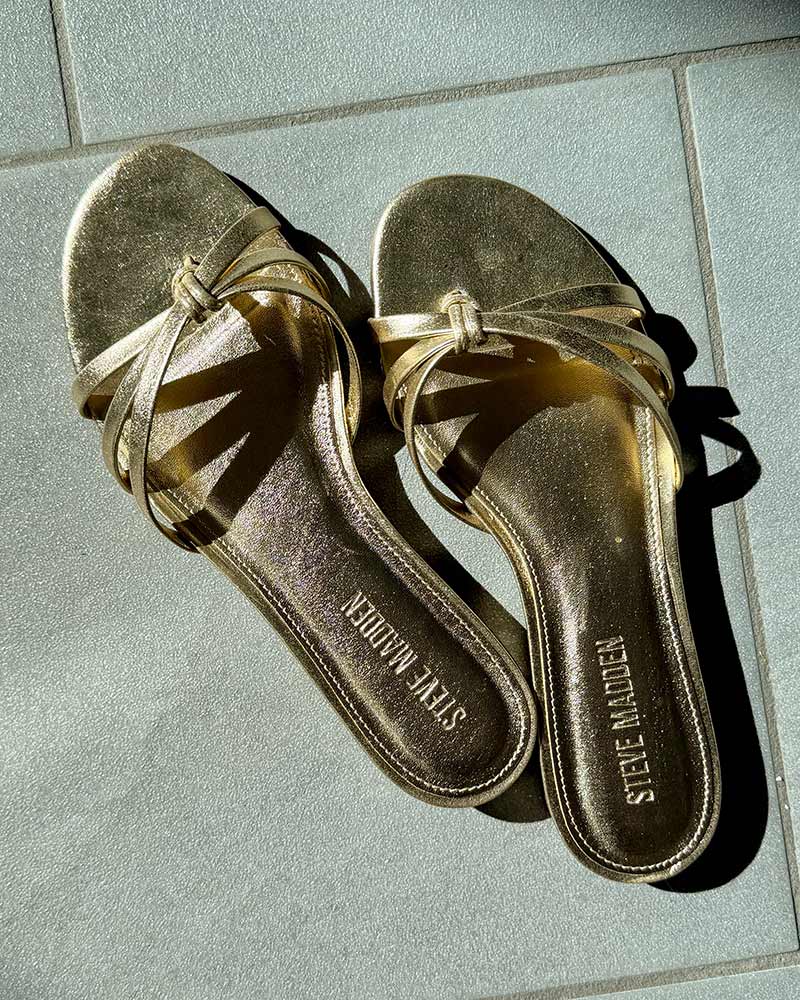 steve madden sandals gold calissi