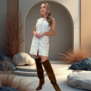 thigh high boots suede fashion blogger outfit