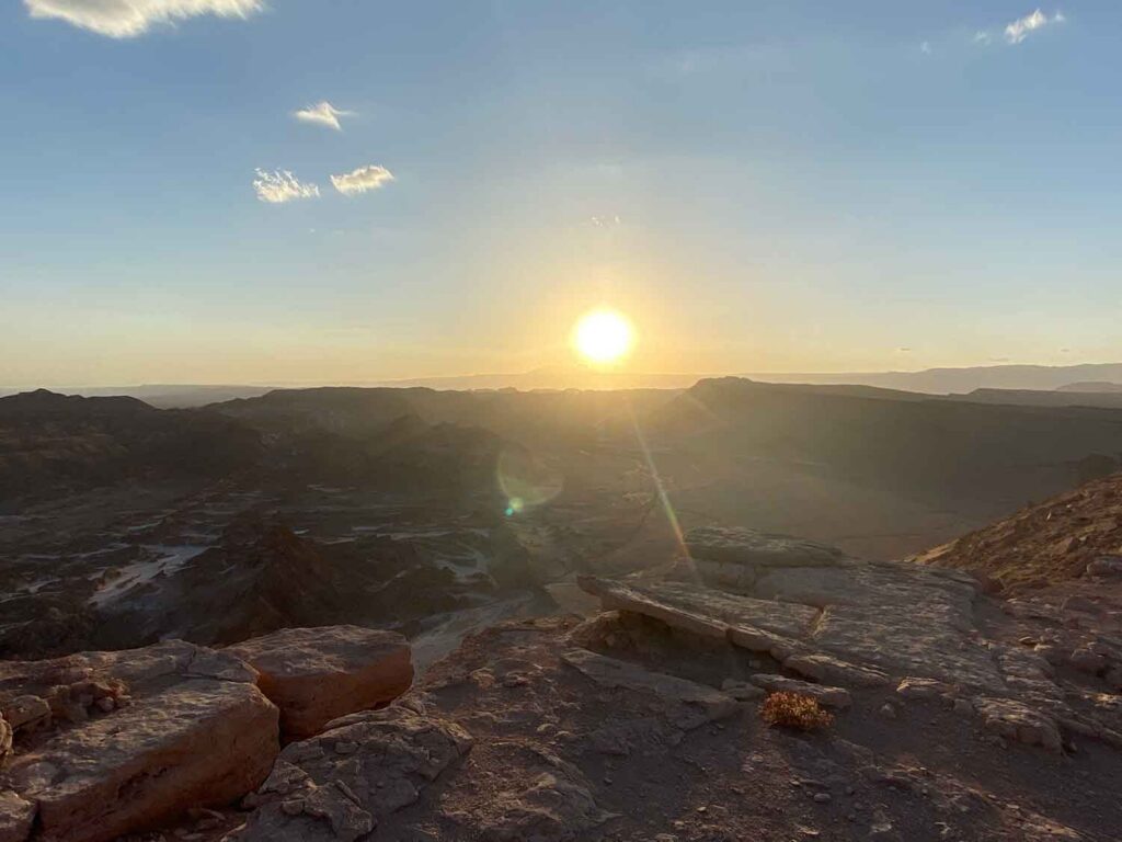 sunset Atacama desert
