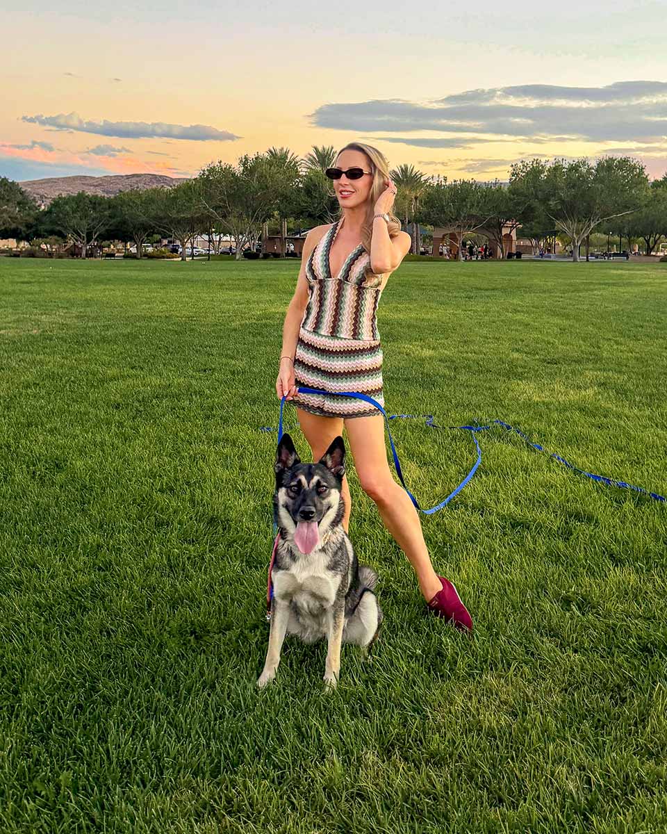 sneaker trends 2026 low profile burgundy suede trainers worn by fashion editor Eve Dawes in the park