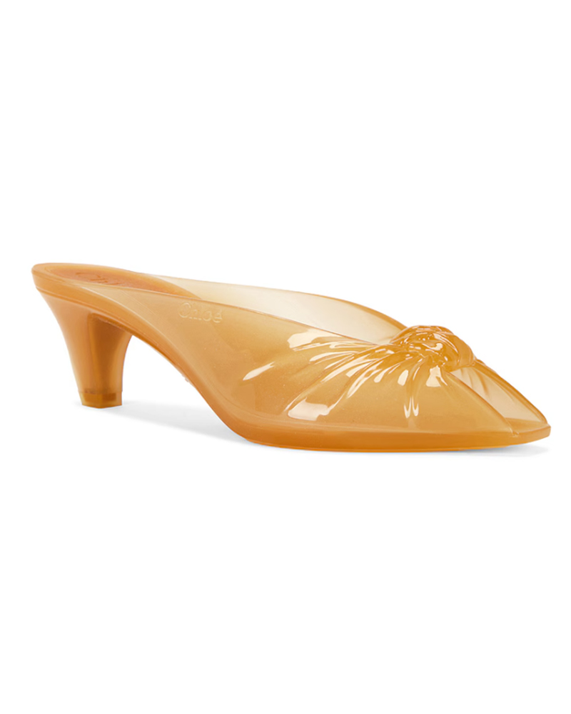 womens jelly shoes chloé kitten heel mules