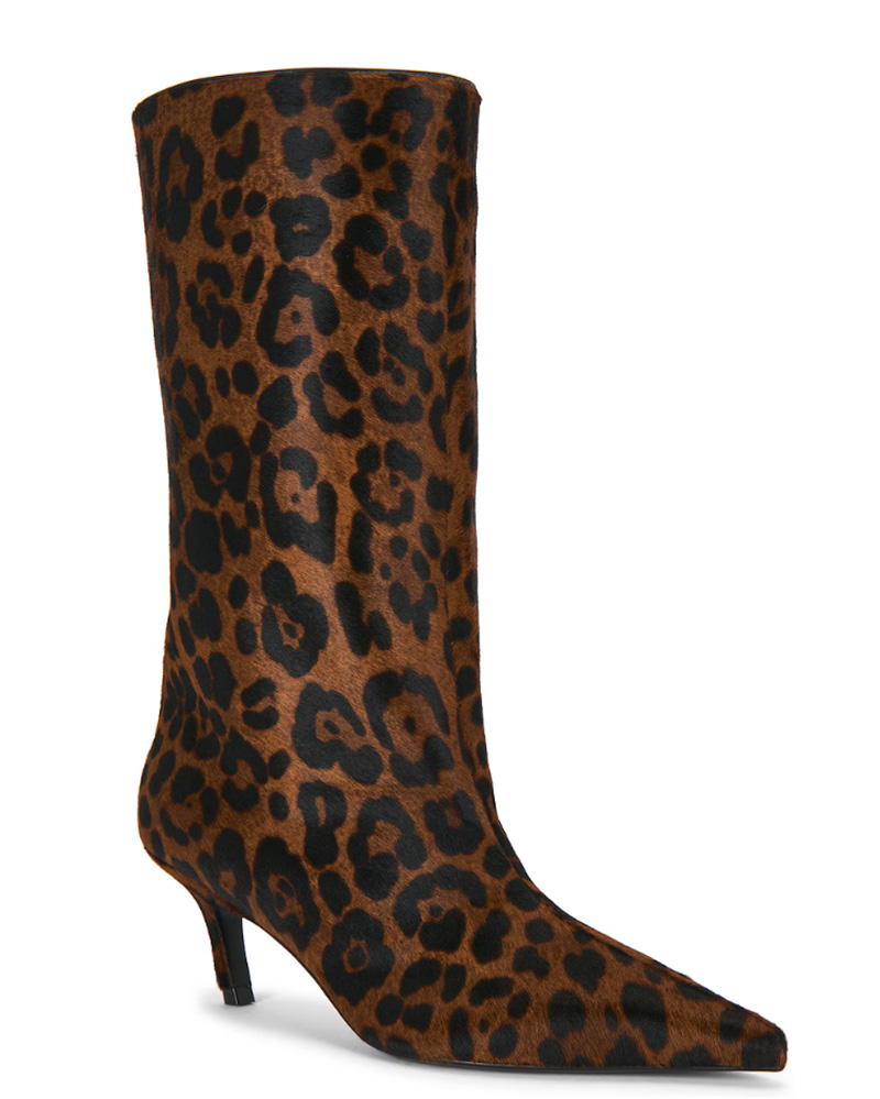 leopard print high heel boots designer Amina Muaddi