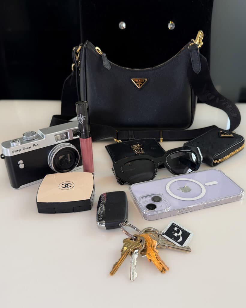 what fits inside prada re-edition 2005 leather bag