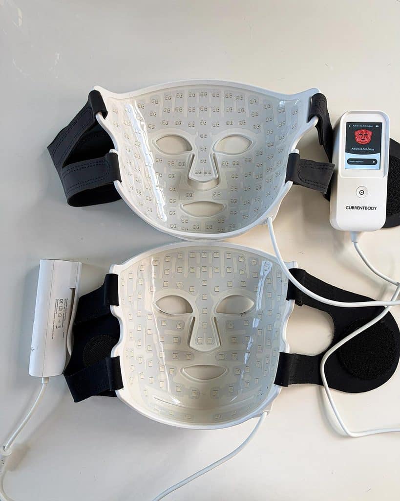 Currentbody skin led light therapy mask series 2 and 3 side by side comparison