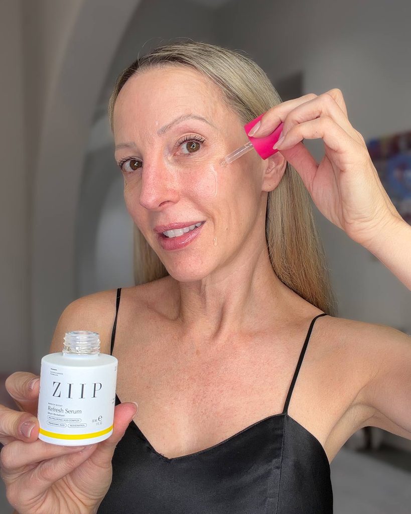 ziip skincare barrier boost refresh serum application